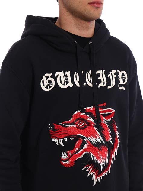 gucci wolf hoodie|Gucci Wolf Embroidered Hoodie .